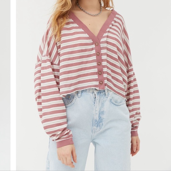 Urban Outfitters Tops - NWT UO 90s Oversized Dolman Crop Cardigan Shirt